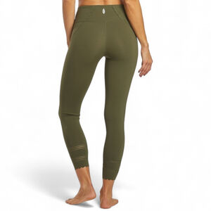 Free People Movement High Rise 7/8 Genesis Eyelet Yoga Leggings in Moss Sz XS